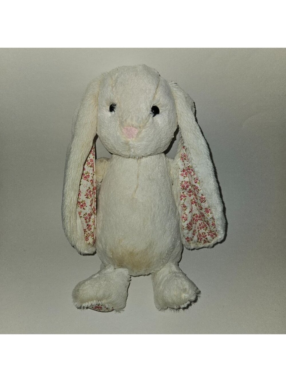 Aurora 2021 Patricia White Bunny Rabbit Plush Pink Floral Ears Feet 12" Toy